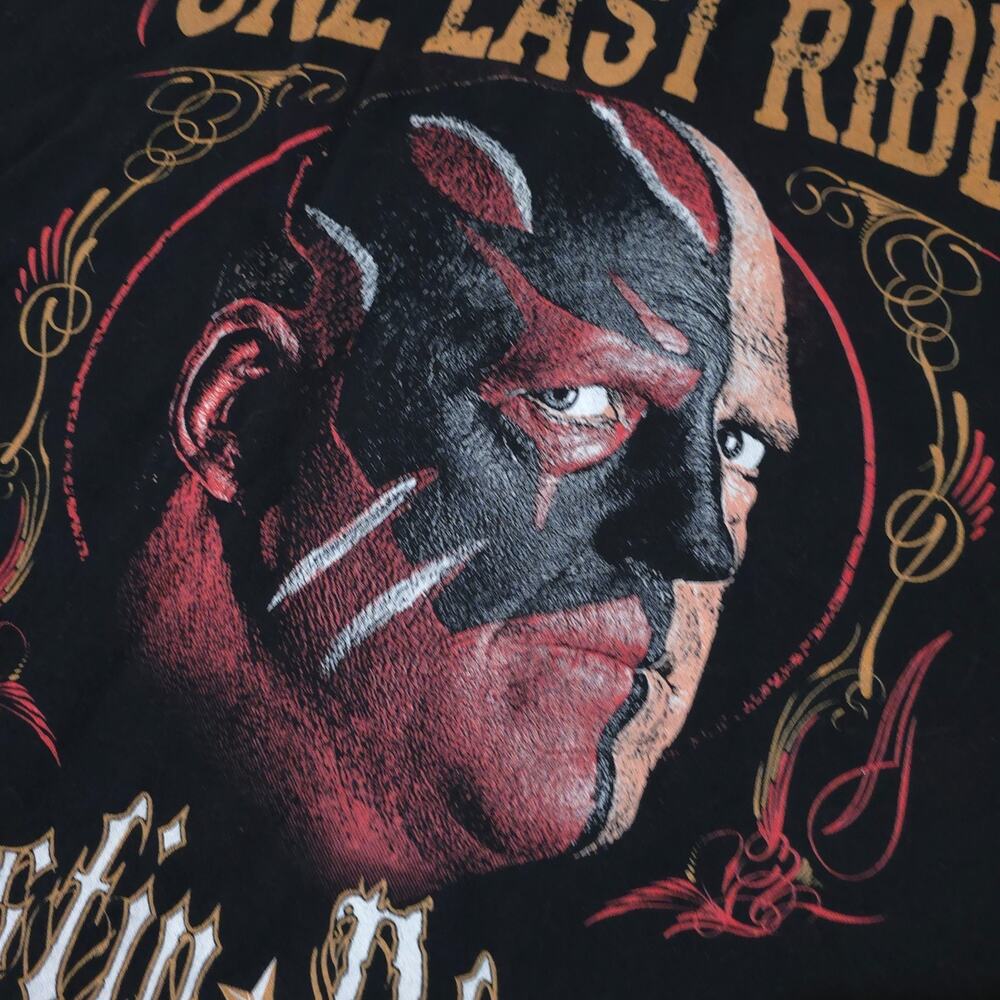 WWE Dustin Rhodes One Last Ride T Shirt XL Black Wrestling Graphic Tee WCW AEW - Picture 7 of 8